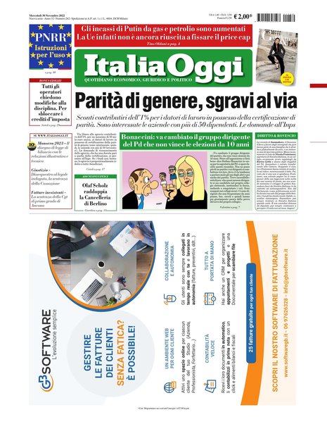 Italia oggi : quotidiano di economia finanza e politica